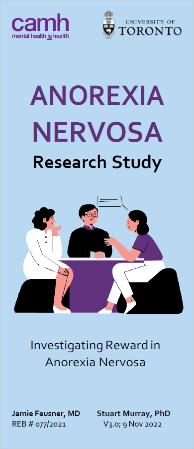 research study enrolling females with anorexia nervosa